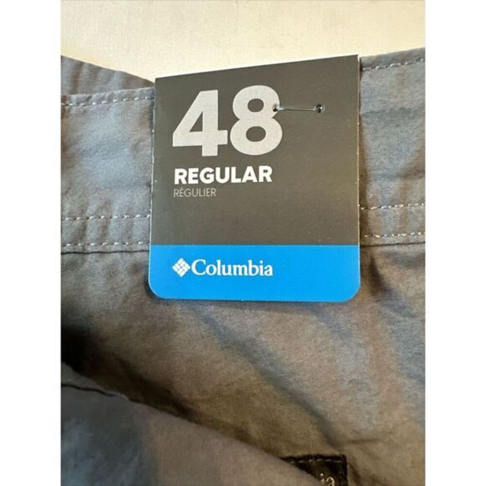 COLUMBIA Mens BottomsCasual Lightweight Regular Fit Cotton Gray Shorts Sz 48 NWT - Picture 3 of 10